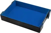 SIQUK Magnetic Folding Dice Tray Rectangle Dice Rolling Tray PU Leather Dice Trays Foldable Dice Holder Dice Rolling Mat Storage Box for D&D RPG Dice Games, Royal Blue