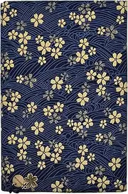 BLBMH Book Covers for Paperbacks Fit for 6x9 inch Adjustable Book Sleeve Cover for Women Over 15 Soft Cloth Protector for Notebook Journal - Blue Sakura 9in