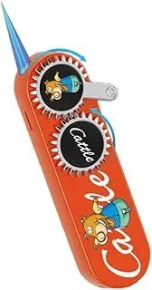 Mini Jet Torch Lighter Rocker Arm Inflatable Lighter Pocket Torch Lighter Cool Creative Windmill Lighter Windproof Portable Lighter for Candle Cooking BBQs (Orange)
