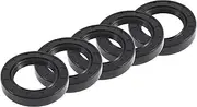 X AUTOHAUX Universal Oil Seal TC Double Lip W Steel Spring Seal Ring Rotary Shaft Seal 40x62x12mm High Pressure NBR Rubber Black 5pcs