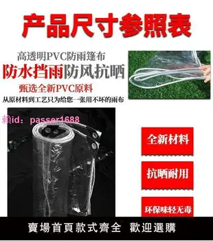 透明防水布PVC防雨布戶外陽臺遮雨布加厚帆布塑料布油布防曬篷布