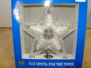 10 Light Star Tree Topper 8.5" Prism Effect Multi Color - View From Both Sides