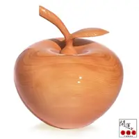 在飛比找momo購物網優惠-【開運方程式】台灣檜木蘋果聚寶盆AC08(台灣工藝 木雕 招