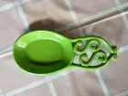 Cast Iron Spoon Rest Green Pot Stand Support Metal Mat Table Top Gift Kitchen