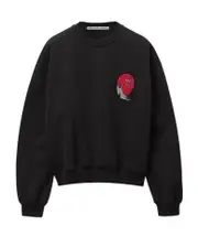 buzz-cut logo sweatshirt XS black