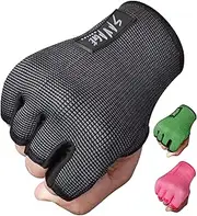BeSAVAGE Compression Sleeves Boxing Hand Wraps Elastic Quick Wraps Fist Protection Handwraps Boxing Gloves for Women Men MMA Muay Thai Training Gear