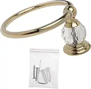 SEWACC 1Pc Vintage Golden Towel Ring Wall Mounted Towel Holder Space Saving Bathroom Towel Rack Durable Towel Hook for Quick Drying Stylish Design