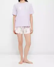 LADIES size M / 12 Poodle OOD purple pink Summer pyjamas Target NEW 283