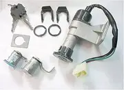Ignition Key Switches Lock Ignition Key Switch Set Seat Lock Key for QJ for Keeway GY6 Scooter Motorcycle Spare Part Ignition Barrel Key Switch