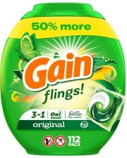 Gain Flings , Original Scent Liquid Laundry Detergent Pods (112-Count)