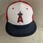 Angels MLB Baseball Hat Red White Blue American Flag Budweiser Adjustable