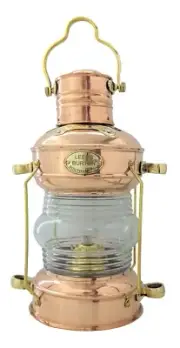 Ship Lamp Copper & Brass Oil Lantern Nautical Collectible Maritime Decorative
