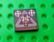 NEW LEGO Crosshair Tile Space Mars Insectoid Control Radar Panel Minifigure 2x2