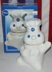 Pillsbury Doughboy Cookie Jar - Raised Arm - Benjamin & Medwin New in Box