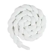 Soft Knot Braided Pillow Skin-Friendly Plush Braided Pillow Handmade Three-Strand Breathable Cushion PP Cotton white 1M
