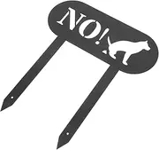 Kisangel Metal Pet Training Pad No Dog Pooping Sign Yard Stake Deterrent Device