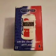 Retro Pepsi Can Radio Alarm Clock Collectible