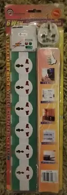 New - Heavy Duty Type G Plug 6-Way Surge Protector