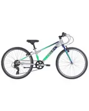 Neo Kids Bike 24" 7-Speed Silver with Navy Blue Green