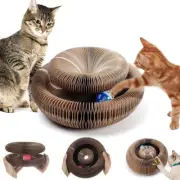 Magic Organ Cat Toy Cats Scratcher Scratch Board Round Corrugated Scratching Pos