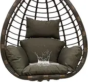 Egg Chair Cushion, Thickened Hanging Basket Swing Cushion, Waterproof, Fading-Resistant Egg Swing Pad for Outdoor Porch Backyard Patio Hammock Swing Replacement Cushions(Dark Gray)