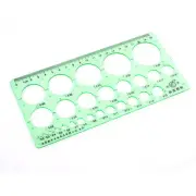 20cm Hollow out Circle Shape Drawing Template Ruler Clear Green