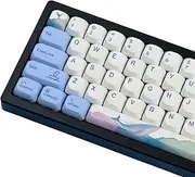 Blue Cute MOA dye-Sublimation pbt keycaps Cherry mx 61/68/87/98 Mechanical Keyboard Replacement Rounded Corners Cute Dolphin Design 130 Keys