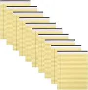 LALAFINA Legal Notepads 10 Pack Perforated Memo Pads Wide Ruled Lines Paper Pad for Daily Planning Notebook for Memo and Note-Taking