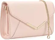 [DEXMAY DM] DEXMAY Women Envelope Clutch Faux Saffiano Leather Evening Handbag Foldover Clutch Bag Formal Dressy Purse