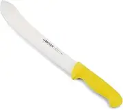 Arcos Butcher Knife 12 Inch Nitrum Stainless Steel and 300 mm Blade. Professional Cooking Knife for Cutting Meat, Fish and Vegetables. Ergonomic Polyoxymethylene Handle. Series 2900. Color Yellow
