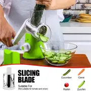 Simplify meal prep with Danoz Kitchen Manual Rotary Grater. This versatile tool effortlessly slices, grates, and chops vegetables, potatoes, and more