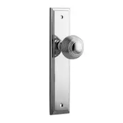 Iver Guildford Door Knob on Stepped Backplate Chrome Plated