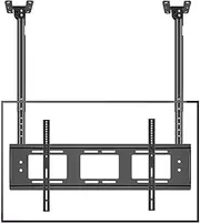Multifunctional TV Hanging Bracket,Ceiling TV Mount,Double Pole Hanging TV Bracket Fits 55-86 Inch LED Flat Panel Display,TV Pole Mount Holds Up to 80kg,Telescopic Ceiling Wal
