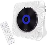 Tooleroo USB Rechargeable Desktop CD Player Speaker – Bluetooth Portable White