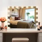 70cm Large Hollywood Light Up Mirror Vanity Makeup Mirror 17 Dimmable LED Bulbs