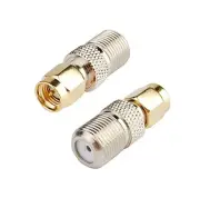 2pcs RF coaxial Coax Adapter SMA Male to F Female
