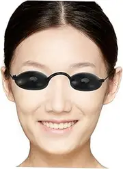 Gatuida Adult Eye Protection Opaque Tanning Goggles for UV Exposure Flexible Eye Mask for for Travel Outdoor Activities Black Eye Shield for Treatments
