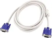 Premium VGA SVGA D-SUB Male to Male Cable M/M Display Cord for PC Computer/Laptop to LCD Monitor TV Projector 1.5M 3M (1.5M White (Extra Thick))
