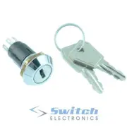 On-On Keylock Key Switch 16mm Panel Mount DPDT / SPDT 1A 125V Lorlin SRL