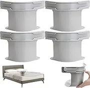 Bed Sheet Holder Removable Set of 4, Corner Sheet Strap Heavy Duty Lock Bedsheet Keeper, Non-Slip Bedsheet Grippers Keep in Place Bedding Accessories for All Mattress (Gray, L)
