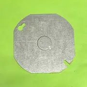 Steel City 4" Flat Metal Round/Oct Box Cover Plate Blank 1/2" KnockOut 4/0