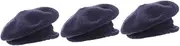 [BESPORTBLE] 3pcs Woolen Beret Knit Hat Large Head French Beret for Girls Men's Army Hat Stylish Comfortable