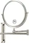 Make up mirror bathroom wall mount 8" satin nickel nameeks glimmer
