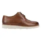 Hush Puppies Kendrick MEMORY FOAM Leather Smart Casual Brogue Shoes Mens Tan