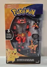 Pokemon Incineroar Evolution Set With 3 Figurines *Brand New & Sealed* TOMY