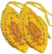 2 Lovely Krishna Radha Japa Mala Rosary Bag Jholi Meditation Hindu Yoga Rudraksh