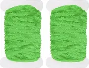 uxcell Chenille Fly Tying Total 10 M, 2 Pack Rayon Chenille Fly Tying Materials Line Fly Thread Supplies for Making Fishing Hook Jig Making Fly Patterns Fly Fishing, Green