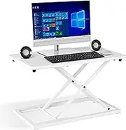 jxgzyy Standing Desk Converter 34x60cm Sit Stand desk Converter Workstation Height Adjustable Monitor Stand Ergonomic X Frame Computer Desk Riser Laptop Stand for Monitor, Keyboard Home Office Laptop