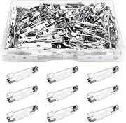 100 Pcs Bar Pins - Silver Brooch Clasp Pins for Badges, DIY Craft, Sewing, Baby Shower, Wedding Name Tags (25mm)