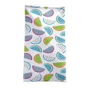 Blue Green Grey Watermelon Slices Beach Towels
